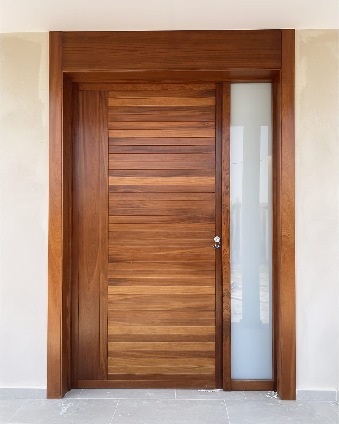 Porte d’entrée en bois sur mesure réalisée par BOALUM
