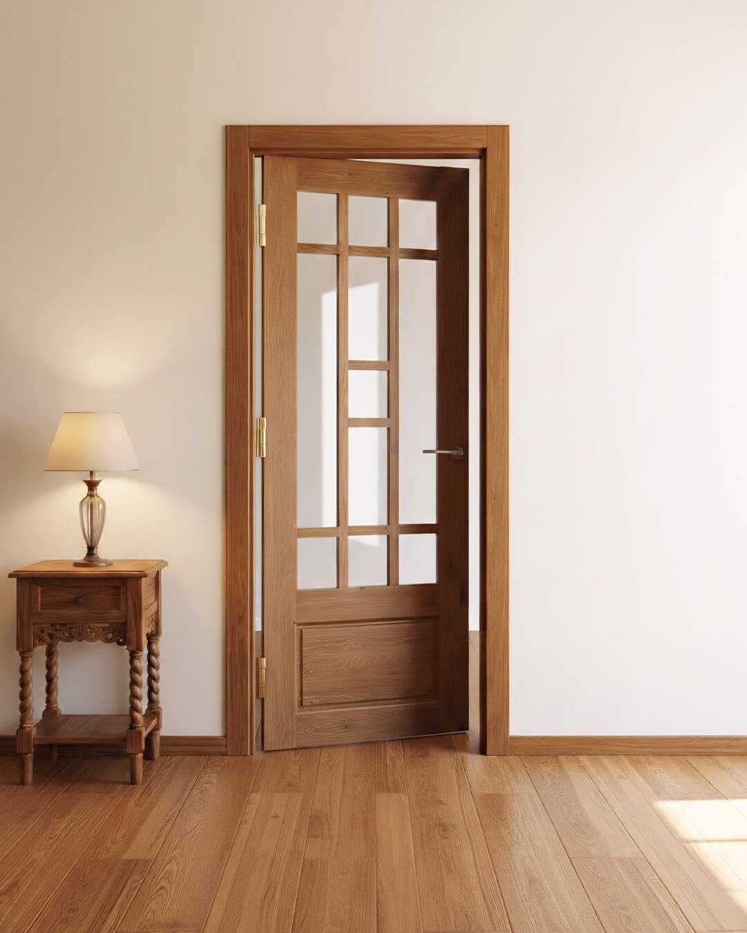 Porte intérieure en chêne sur mesure réalisée par BOALUM